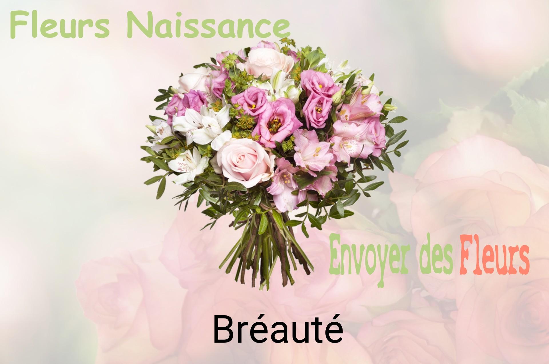 Bouquet de fleurs de naissance livré à Bréauté